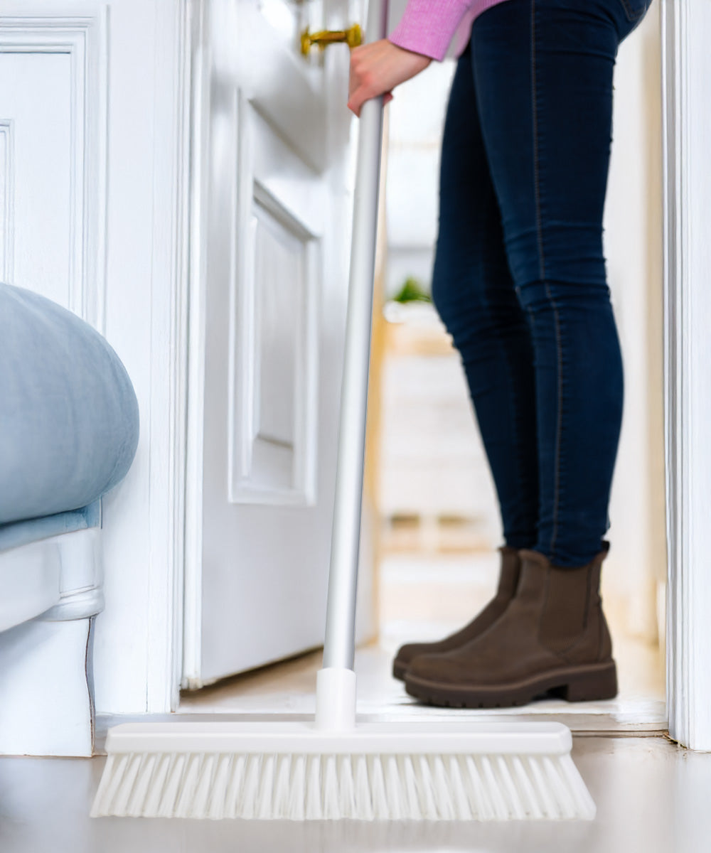 Everyday Wide Sweeping Broom 380mm - White (Stiff)